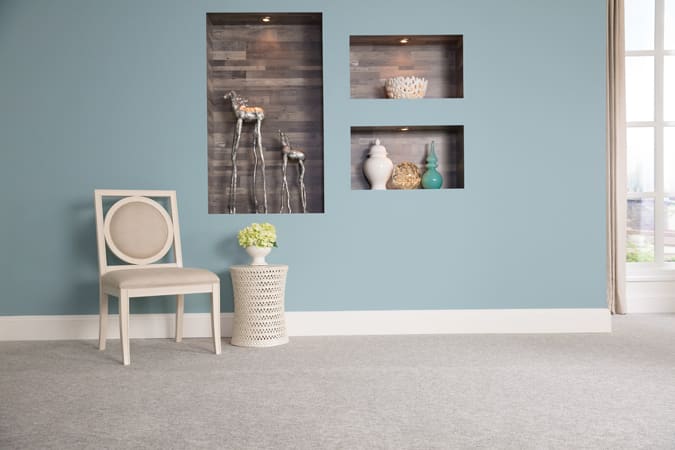 Inset with vertical and horizontal laminate installation